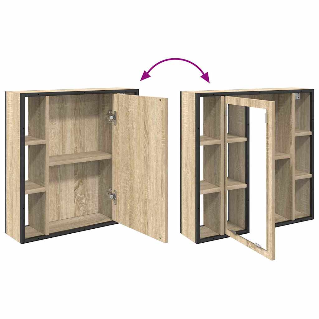Badezimmer-Spiegelschrank Beige 60 x 16 x 60 cm Holzwerkstoff